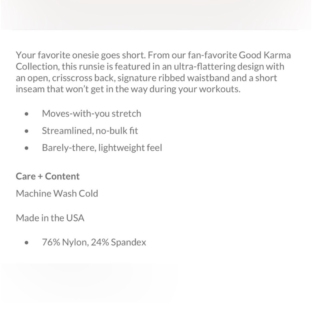 NWOT GOOD KARMA RUNSIE - Picture 3 of 8
